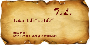 Taba László névjegykártya