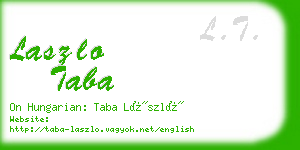 laszlo taba business card